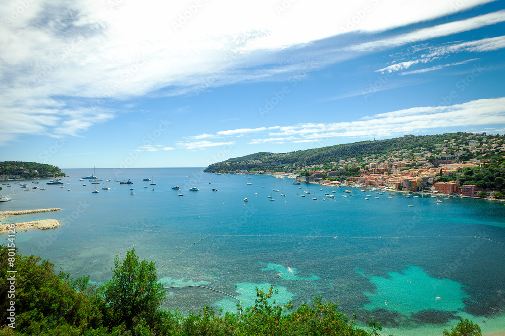Bay of Villefranche-sur-Mer on the French Riviera