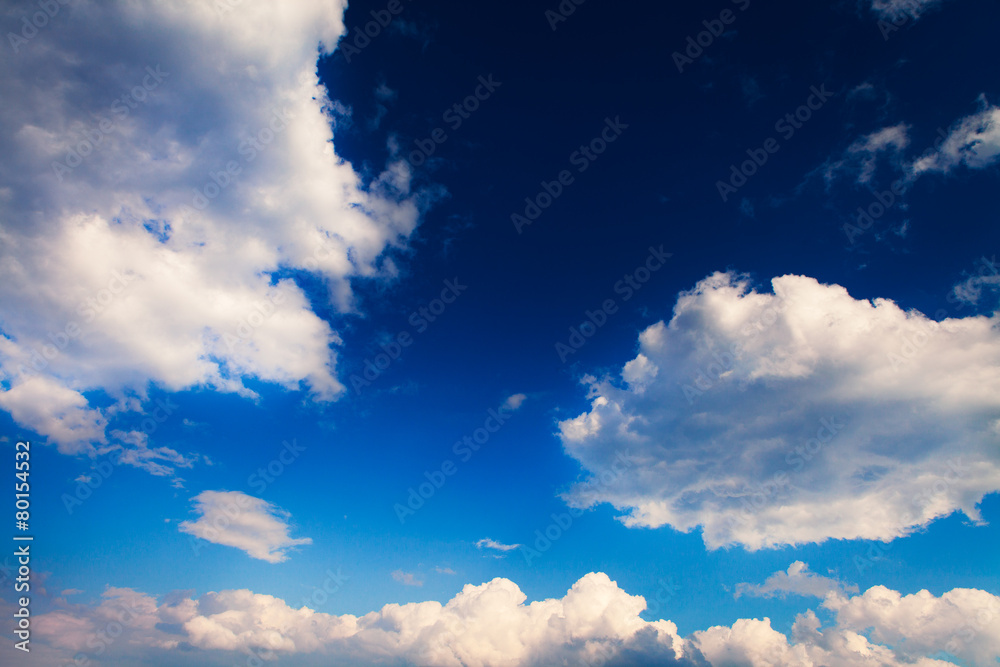 Blue sky with white clouds background Blue sky with white clouds background