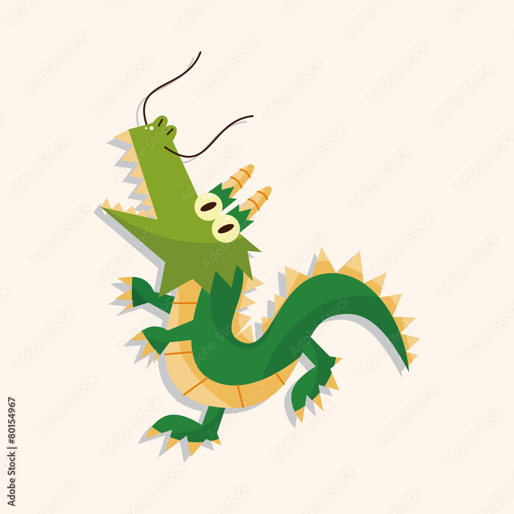 Fototapeta premium animal dragon cartoon theme elements