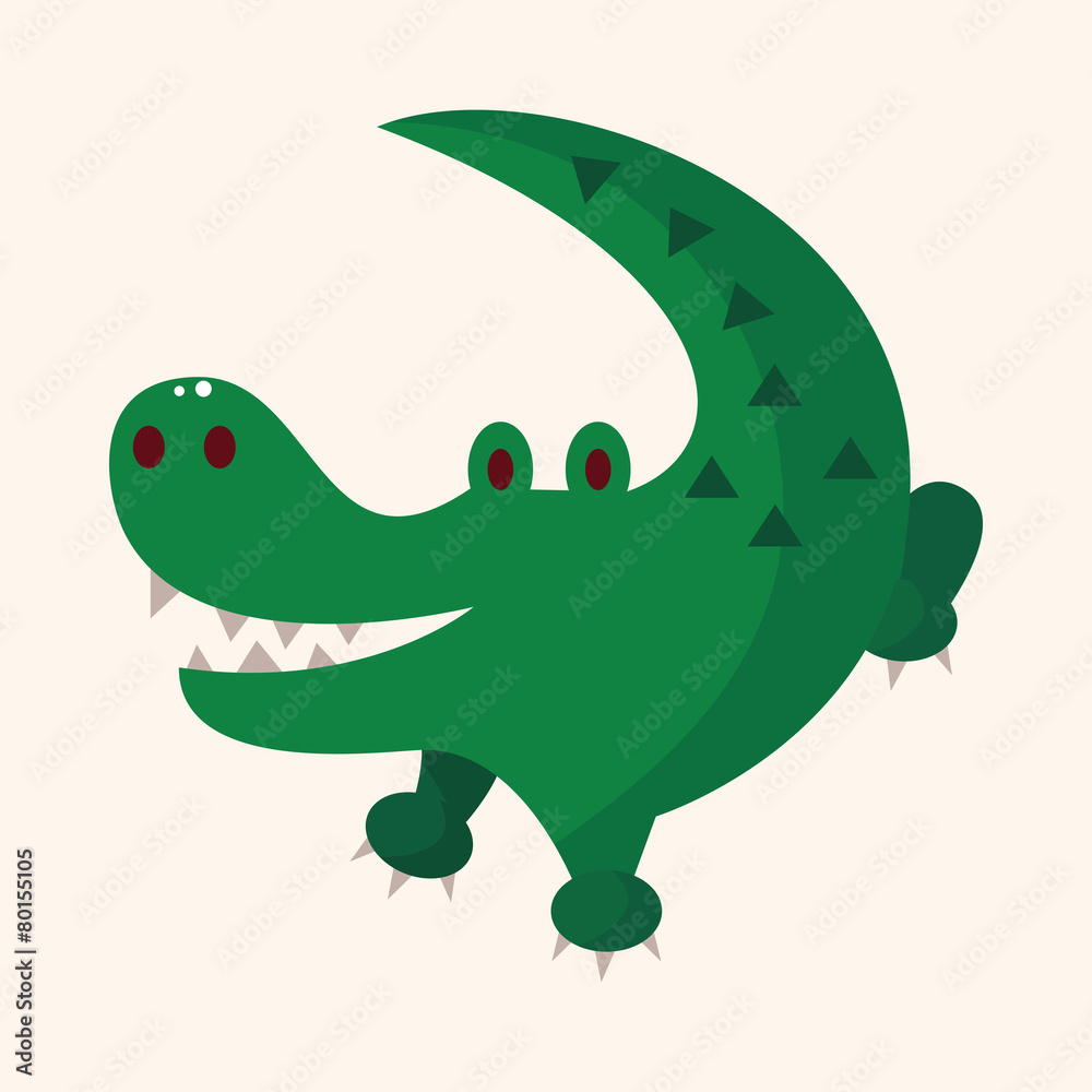Obraz premium animal crocodile cartoon theme elements