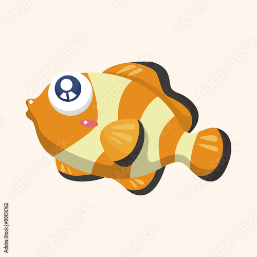 sea animal fish cartoon theme elements