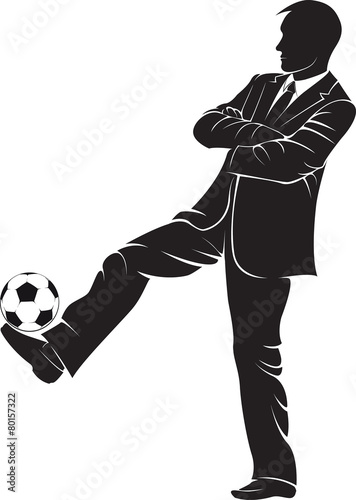 Soccer coach with ball