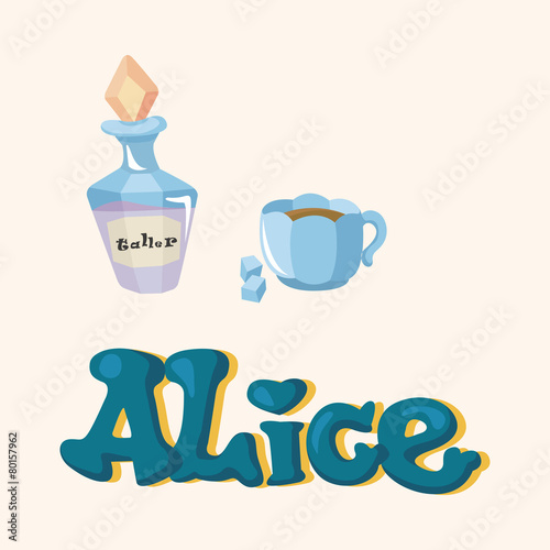 alice in wonderland theme elements