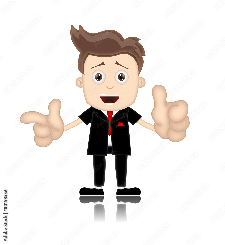 Ben Boy Friendly Business Man Manager Boss Cartoon Illustration Ben Boy Friendly Business Man Manager Boss Cartoon Illustration