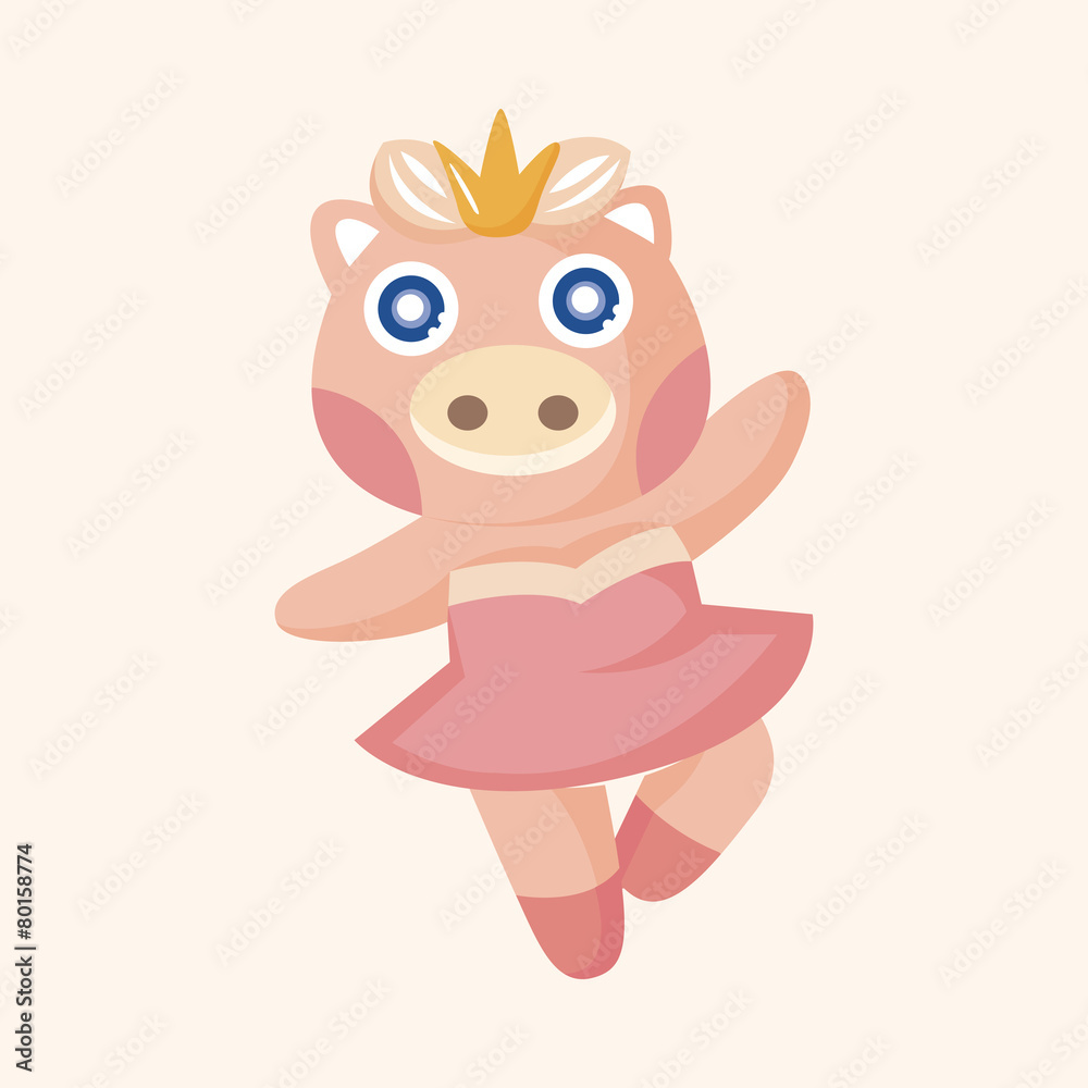animal pig dancing cartoon theme elements animal pig dancing cartoon theme elements