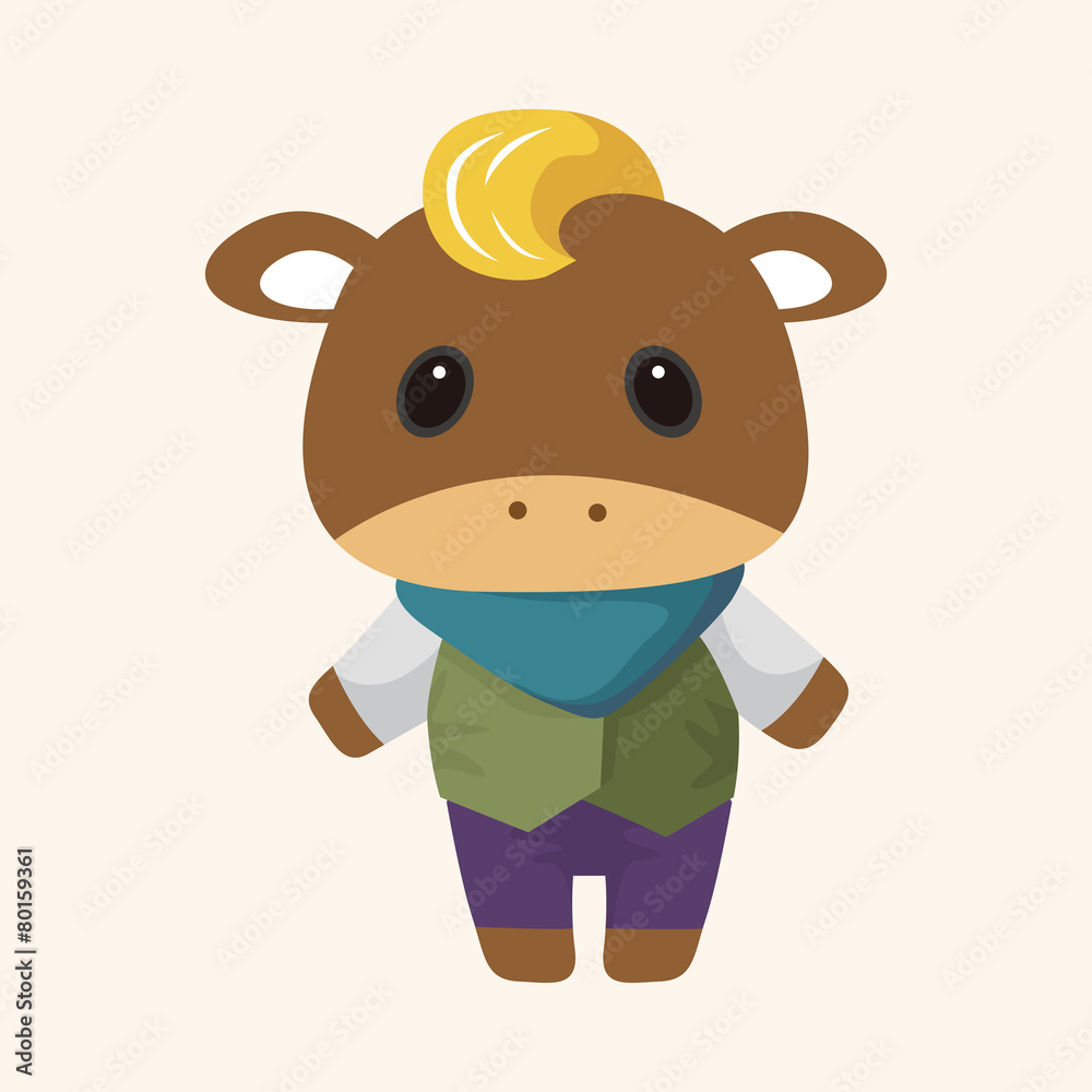 animal rattle winter cartoon theme elements animal rattle winter cartoon theme elements