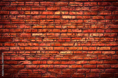 Old grunge brick wall background