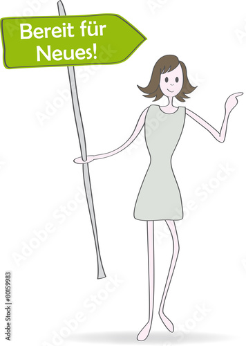 Frau - Bereit für Neues! Vektor