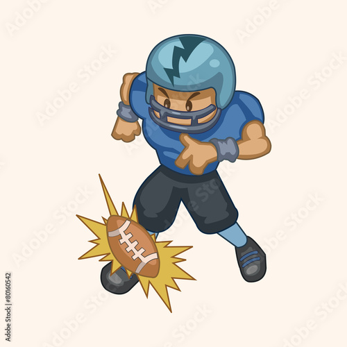 football player theme elements