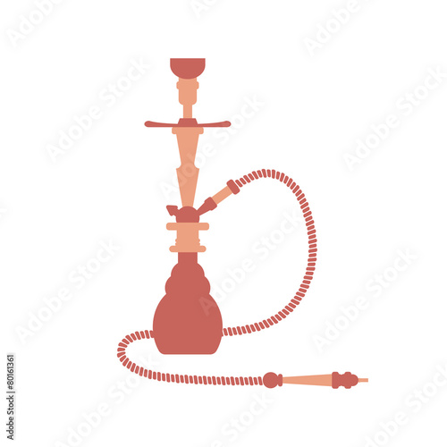 Hookah Flat Design Illustration Isolated.