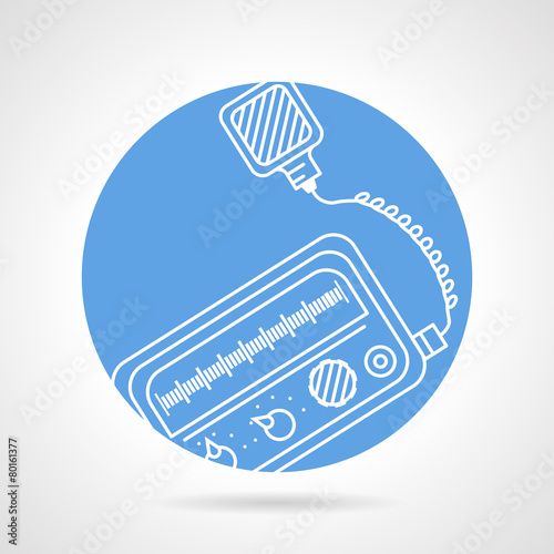 Radio transceiver round vector icon