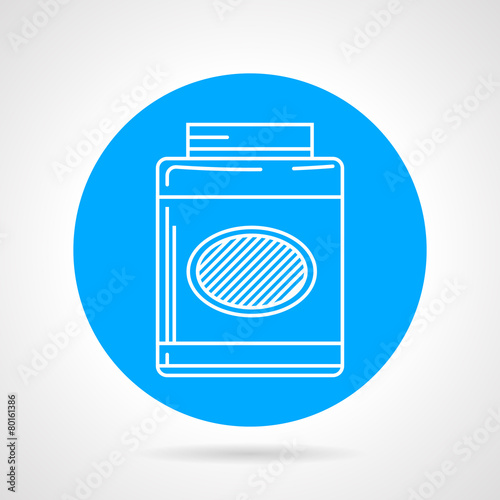 Gainer can flat round vector icon