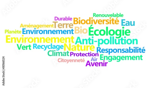 nuage de mots écologie photo
