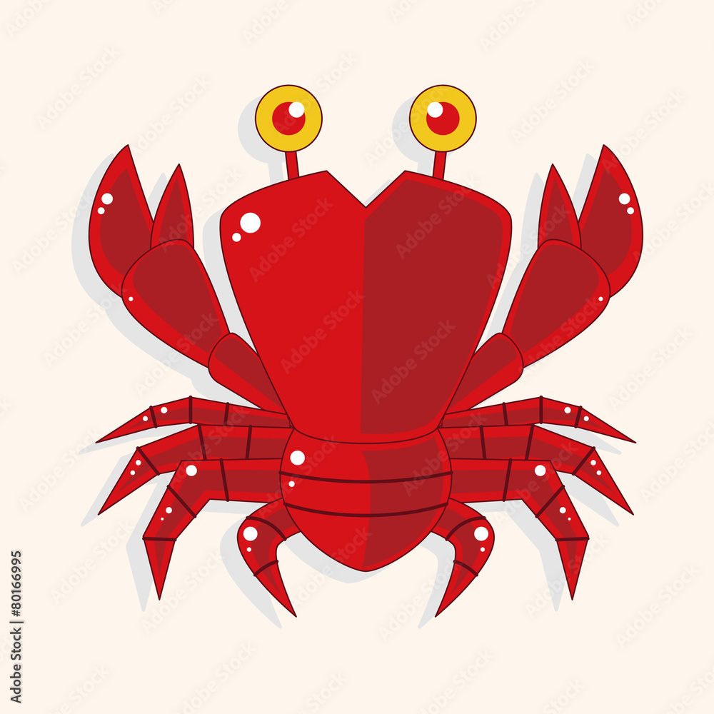 Fototapeta premium crab theme elements