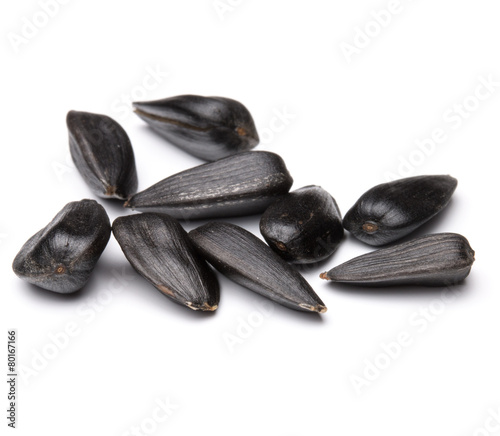 Sunflower seeds  isolated on white background close up