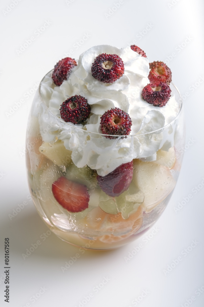 salad fruit with cream salad fruit with cream