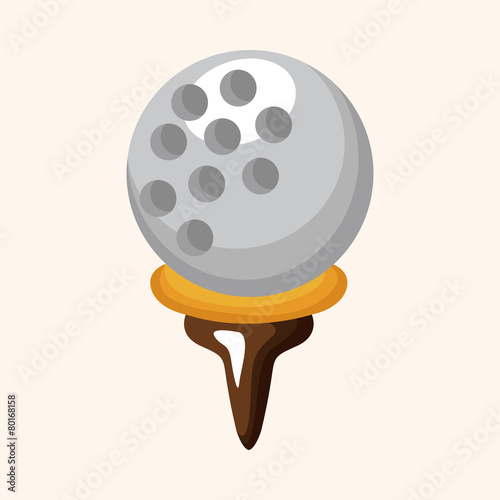 golf equipment theme elements