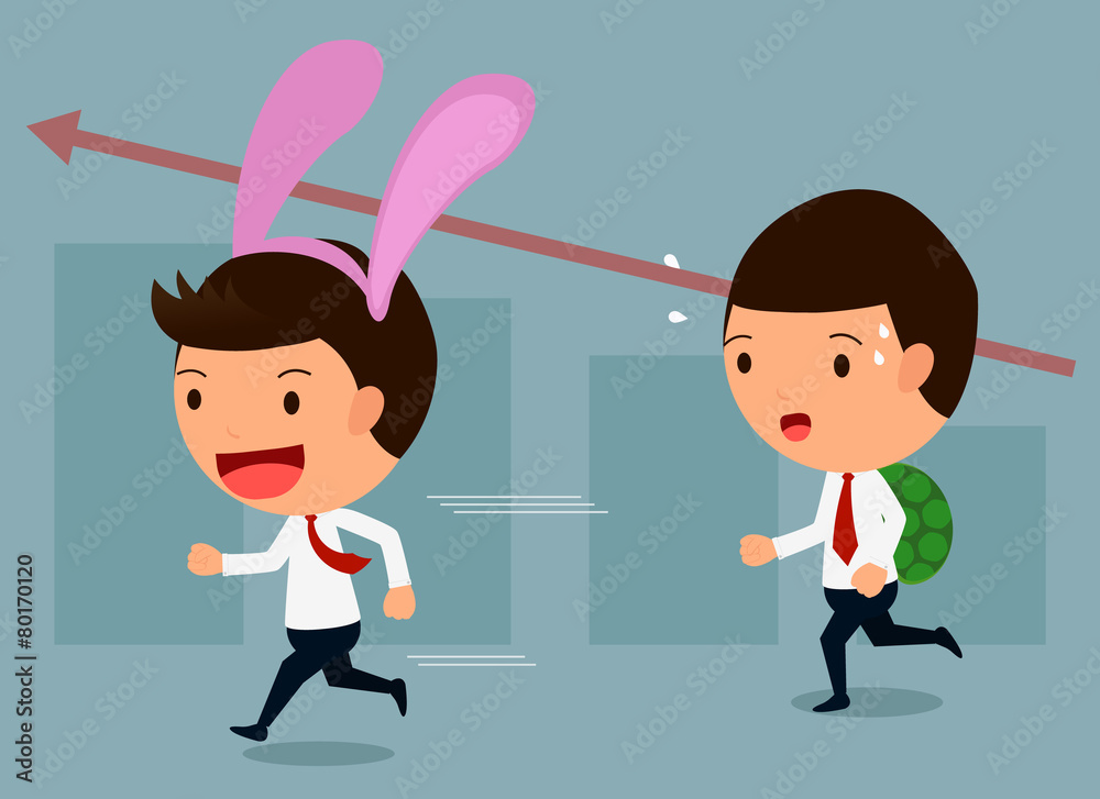 Business competition, Hare and tortoise set 1 Business competition, Hare and tortoise set 1