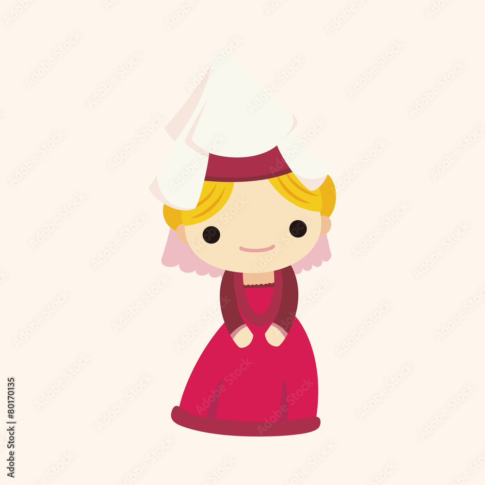 Medieval character cartoon theme elements Medieval character cartoon theme elements