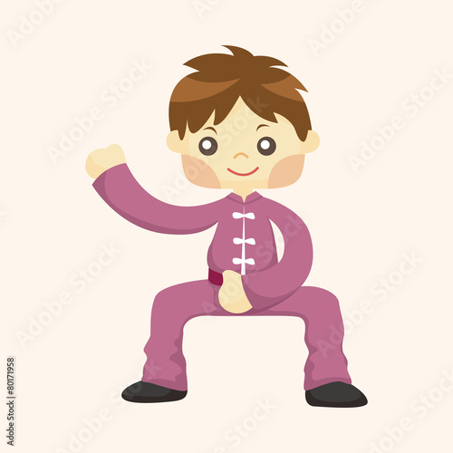 Kung fu theme elements