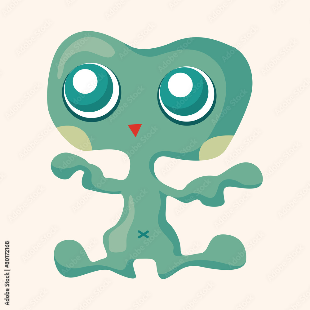 Space alien theme elements Space alien theme elements