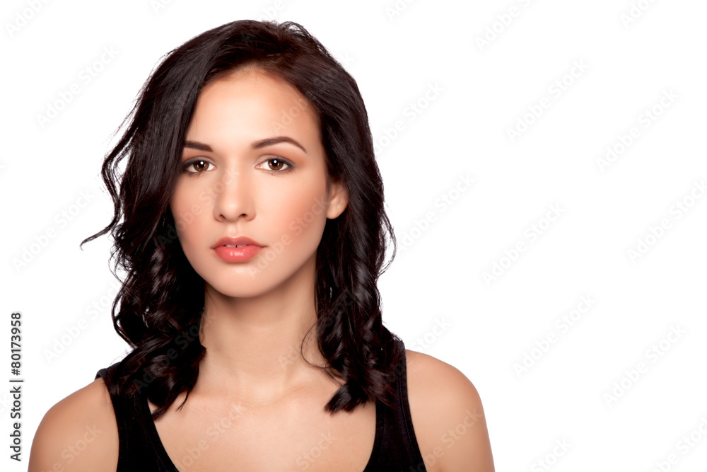 Young Beautiful Woman Looking at Camera Young Beautiful Woman Looking at Camera