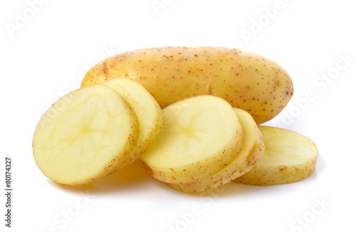 fresh potato isolated on a white background