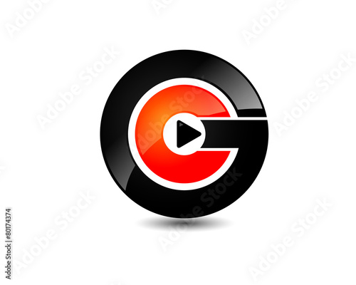play button letter g