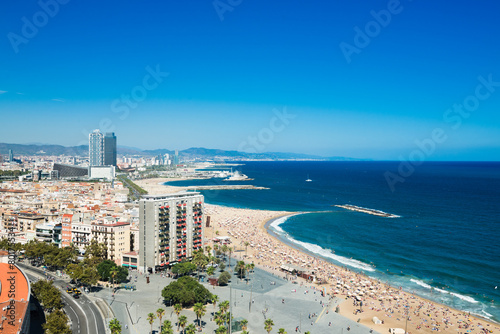 Barceloneta beach in Barcelona, Spain © Valeri Luzina