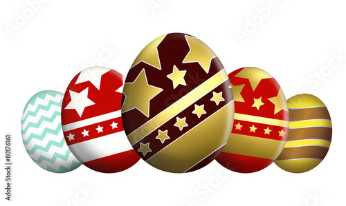 easter color eggswhite background photo
