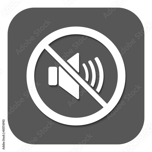 The no sound icon. Volume Off symbol. Flat