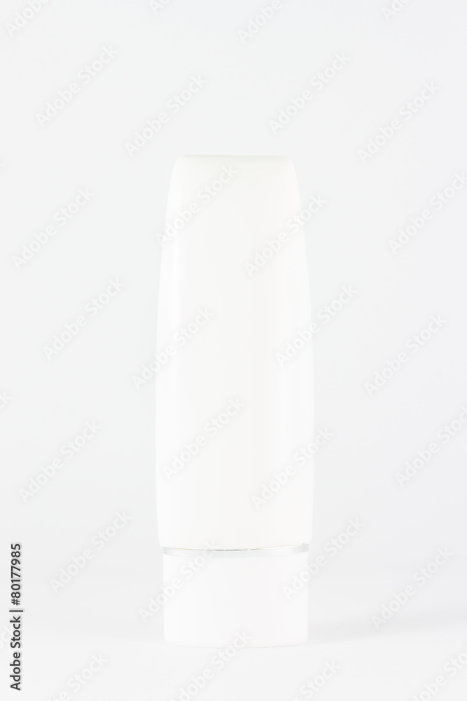White sunscreen tube isolated on white background White sunscreen tube isolated on white background