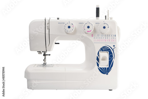 sewing machine of white color