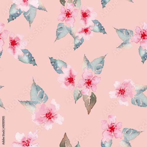 Watercolor flower pattern