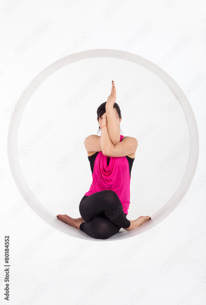 girl engaged in yoga