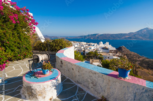 Plaka village, Milos island, Cyclades, Greece