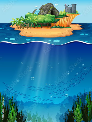 Underwater and island