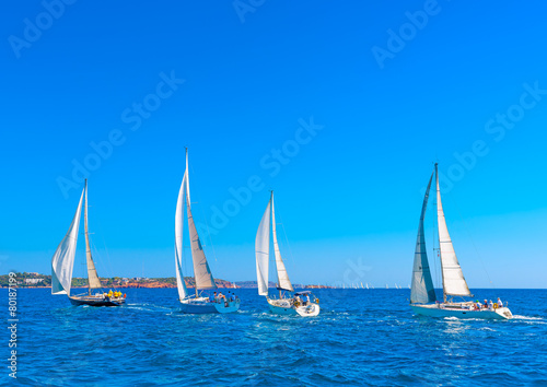 sailing boats during a regatta in Saronikos gulf in Greece © imagIN photography