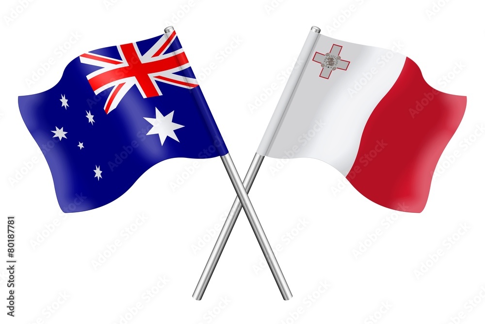 Flags: Australia and Malta Flags: Australia and Malta