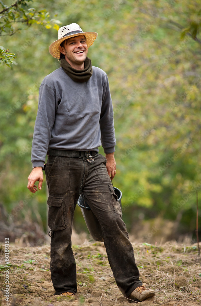 Fototapeta premium Handsome young farmer
