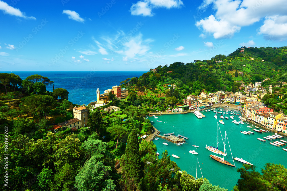 Fototapeta premium Portofino village on Ligurian coast, Italy