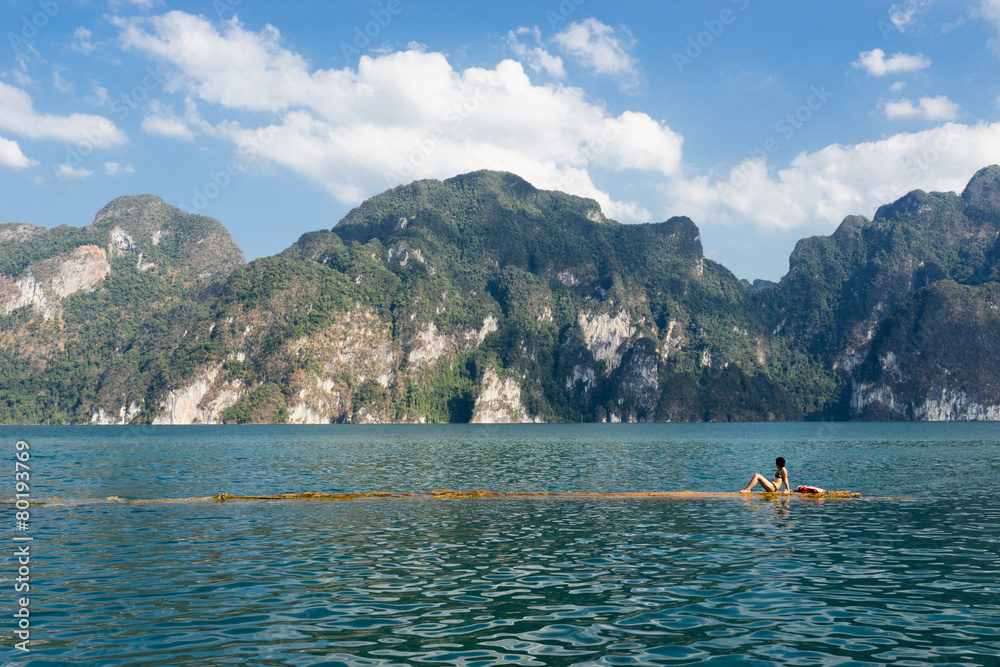 Limestone cliffs and mountains in Khao Sok