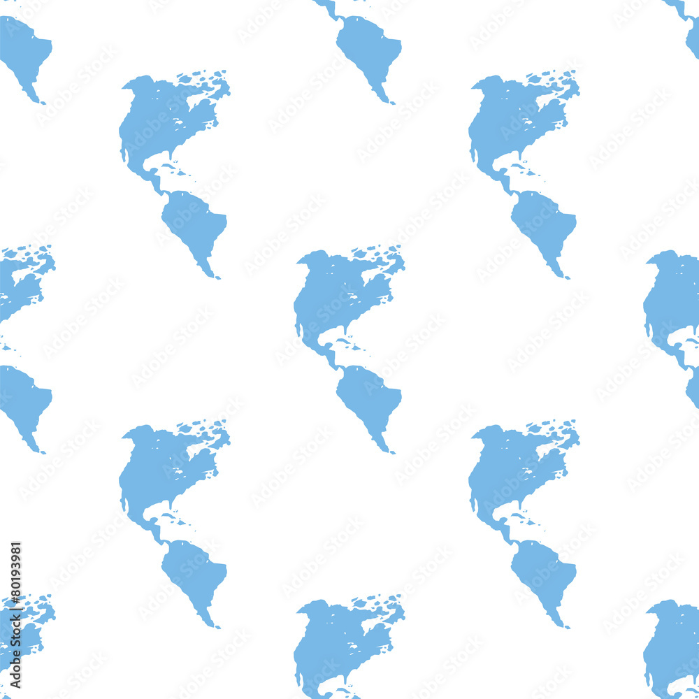Continental Americas seamless pattern