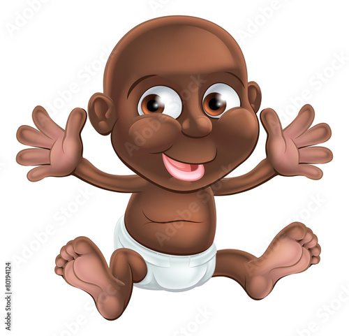 Cute happy cartoon baby