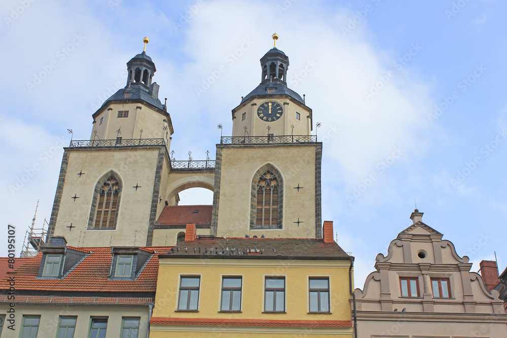Lutherstadt Wittenberg: Turmpaar der Stadtkirche (16. Jh.)