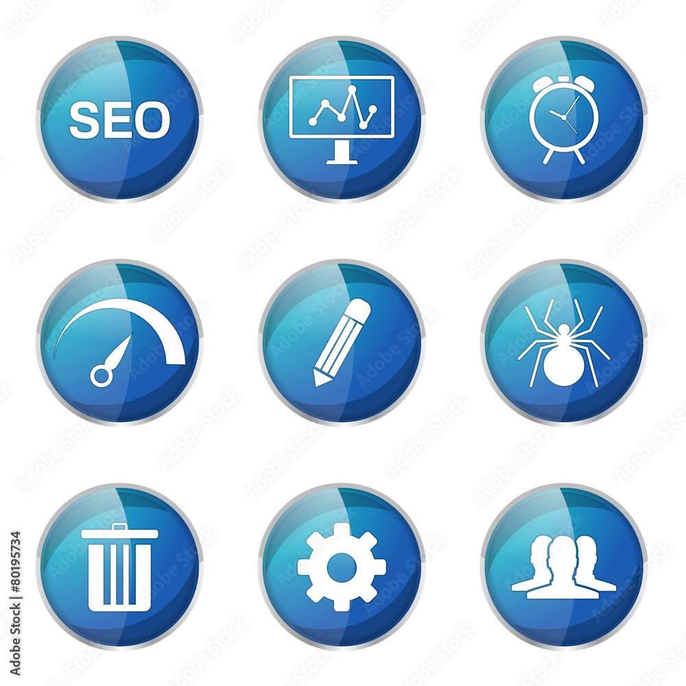 SEO Internet Sign Blue Vector Button Icon Design Set 8 SEO Internet Sign Blue Vector Button Icon Design Set 8