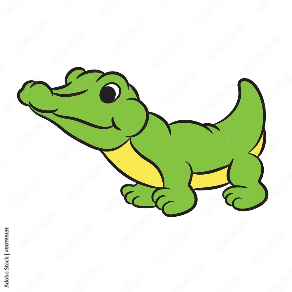 Cartoon crocodile. Vector illustration. Cartoon crocodile. Vector illustration.