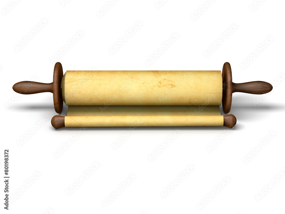 Antique scroll of parchment manuscript Antique scroll of parchment manuscript