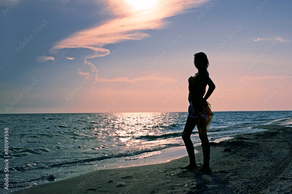 Teenage girl on the beach