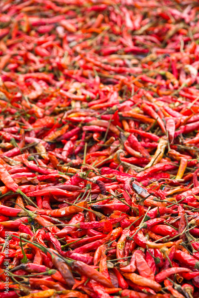 Fototapeta premium Dried Hot Pepper background
